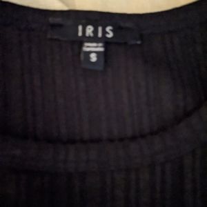 Sexy slim stretchy black ribbed dress